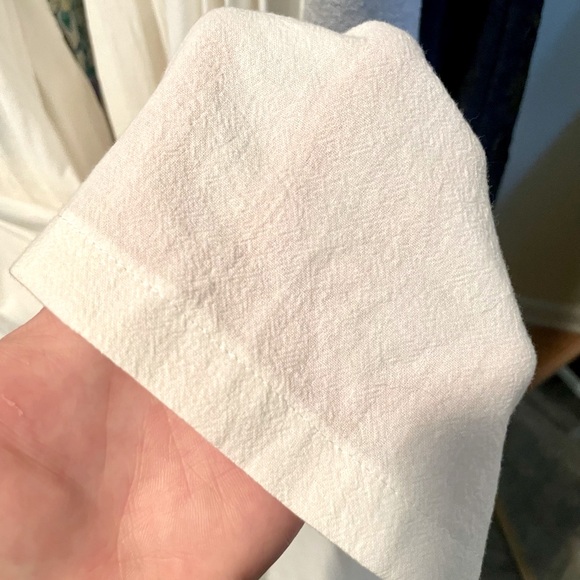 NWT - Lulu’s white button-up short sleeve midi dress - size large - Picture 11 of 11